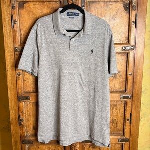 Blue Label POLO by RALPH LAUREN heathered gray men’s polo shirt classic sz XL TG